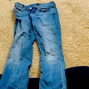 Light blue faded jeans